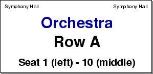 seat labels rowwise