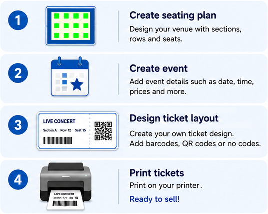 Create and print tickets with TicketCreator
